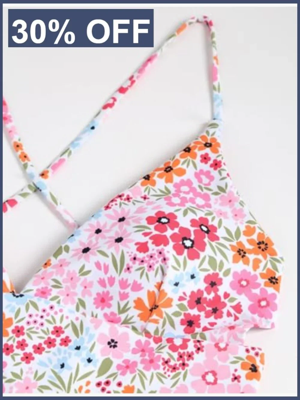 Ribbed Surplice Tankini Set with Adjustable Straps High Waisted_3